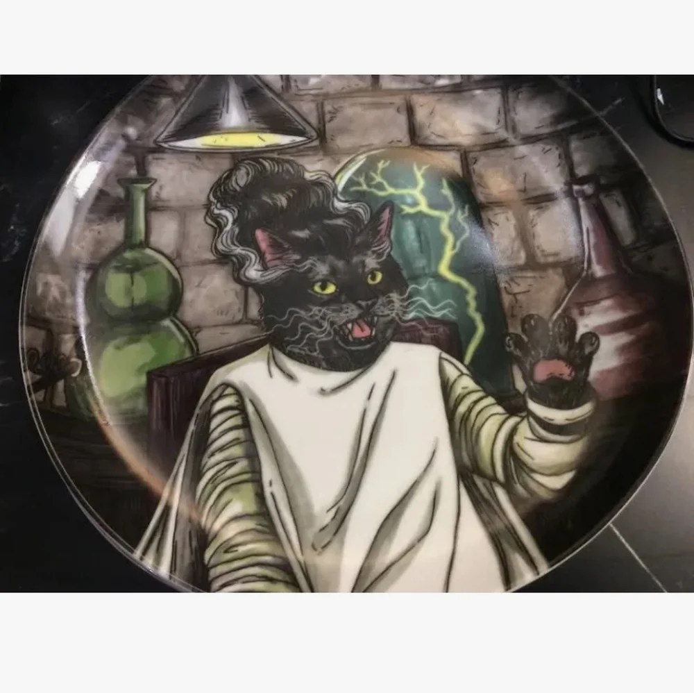 ❤️BUY 5 GET 3 FREE West Elm Dapper Animal Halloween Salad Plate,Retail $14.00 US